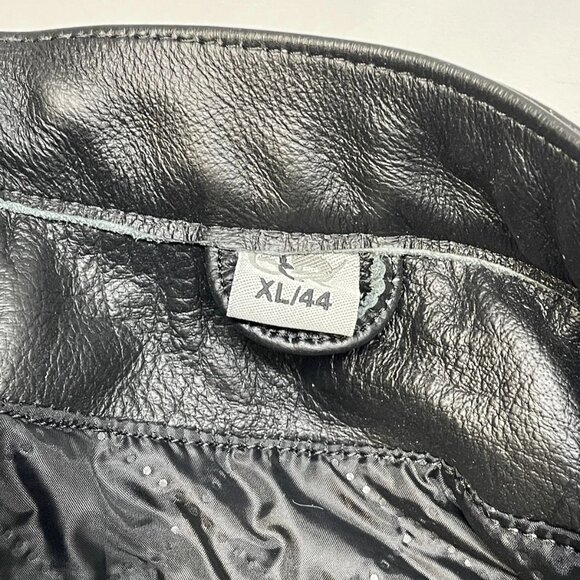 Born To Race Men's Leather Motorcycle Jacket • Size XL • Black - Picture 8 of 9